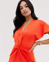 Thumbnail for your product : Ted Baker Ellame wrap over bodycon dress-Orange