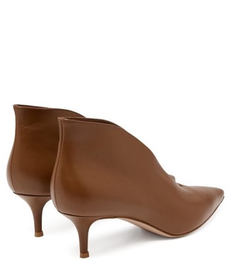 Gianvito Rossi Vamp 55 Leather Ankle Boots - Tan
