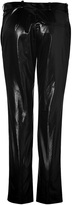 Thumbnail for your product : Vanessa Bruno Black Coated Shiny Pants Gr. 34