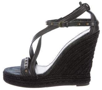 Burberry Espadrille Wedge Sandals - ShopStyle