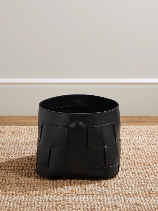 Hailey Woven Leather Basket
