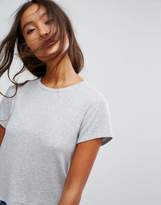 Thumbnail for your product : Weekday Crop Fine Rib T-shirt