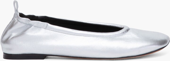 Sliver ID Stretch Back Ballerina Flat in SILVER
