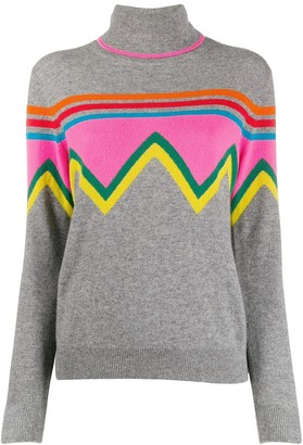 Chinti and Parker Colour-Block Turtle Neck Top