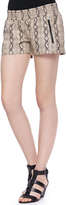 Thumbnail for your product : Generation Love June Snake-Print Satin Shorts