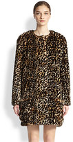 Thumbnail for your product : Nina Ricci Faux-Fur Leopard-Print Coat