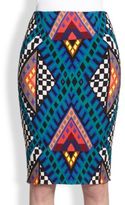 Thumbnail for your product : Mara Hoffman Printed Stretch Jersey Pencil Skirt