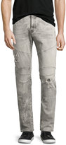 Thumbnail for your product : True Religion Rocco Distressed Biker Skinny Jeans, Light Rail