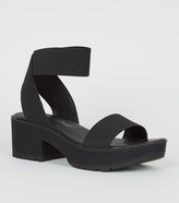 Thumbnail for your product : New Look Elasticated Strap Chunky Platform Sandals