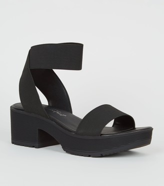 New Look Elasticated Strap Chunky Platform Sandals