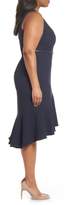 Thumbnail for your product : Adrianna Papell Structured Knit Asymmetrical Trumpet Midi Dress