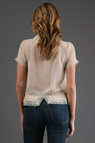 Thumbnail for your product : Gold Hawk Romantic Lace Shirt in Camel