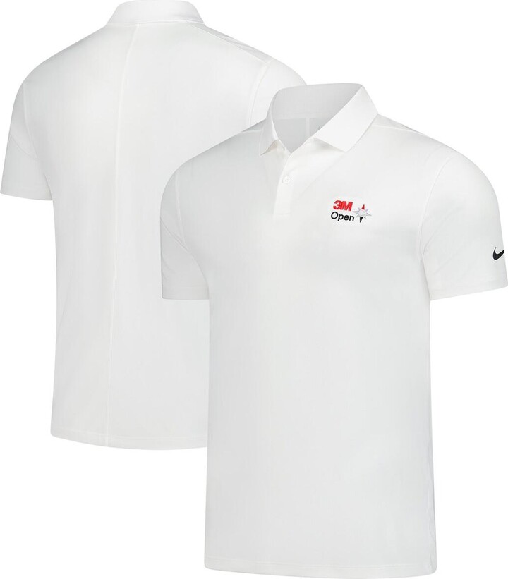 Nike Men's White 3M Open Performance Victory Solid Polo Shirt