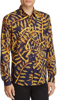 Vilebrequin Golden Palms Linen Regular Fit Button-Down Shirt