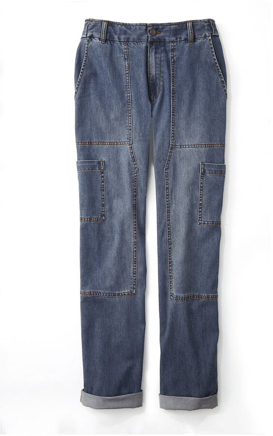 Coldwater Creek Hidden Stretch-Waist Carpenter Jeans - ShopStyle