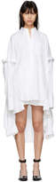 Helmut Lang White Poncho Shirt Dress 