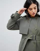 Thumbnail for your product : ASOS Design Statement Trench with Buckle Detail