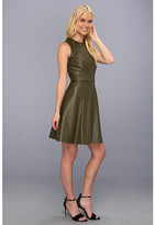 Thumbnail for your product : Vince Camuto Faux Leather Fit & Flare Dress