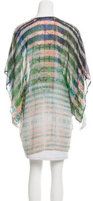 Twelfth Street By Cynthia Vincent Embroidered Silk Tunic
