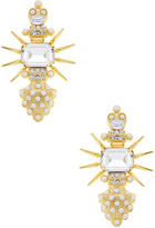Thumbnail for your product : Elizabeth Cole Gold, Swarovski Crystal, & Faux Pearl Drop Earrings