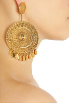 Thumbnail for your product : Aurélie Bidermann Pachacamac 18-karat gold-plated medallion clip earrings