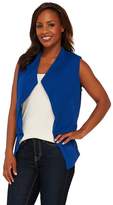 Thumbnail for your product : Lisa Rinna Collection Open Front Tiered Vest with Pockets