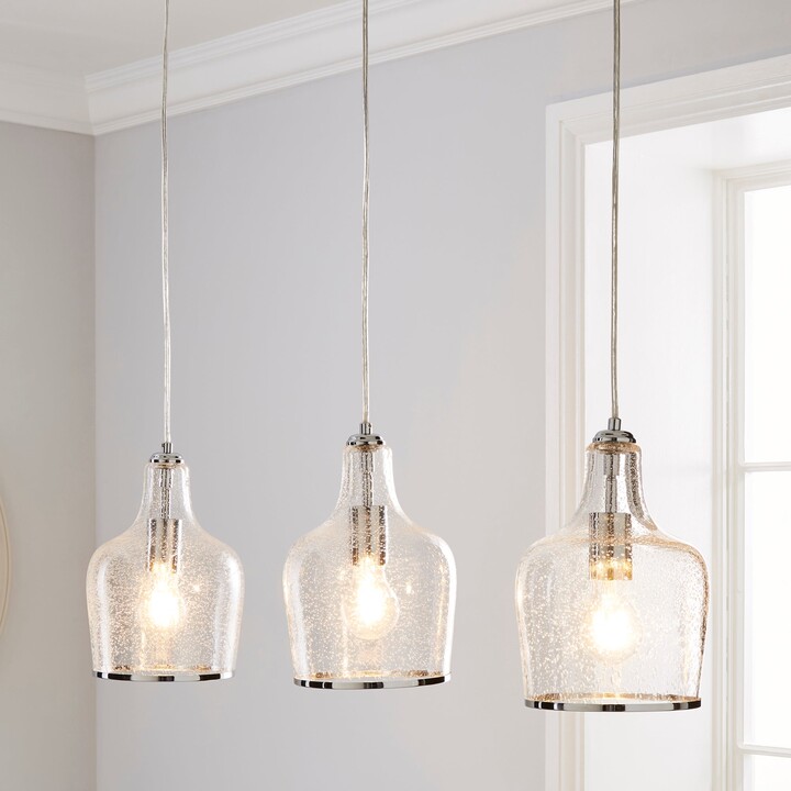 Dunelm Lenny 3 Light Glass Diner Ceiling Fitting Chrome ShopStyle