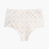 Thumbnail for your product : J.Crew High-waisted bikini bottom in laser-cut eyelet