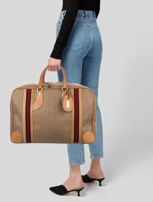 Gucci Vintage GG Plus Web Suitcase