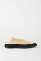Thumbnail for your product : The Row Fairy Grosgrain And Suede-trimmed Cashmere Slippers