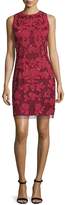 Thumbnail for your product : Aidan Mattox Embroidered Cocktail Sheath Dress, Garnet