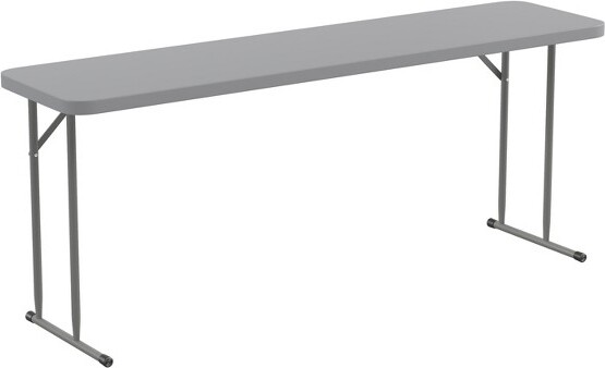 Flash Furniture FlashFurniture6-FootGrayPlasticFoldingTrainingTable