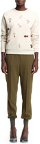 Thumbnail for your product : Stella McCartney Julia Stretch Cady Cuff-Ankle Harem Pants, Loden