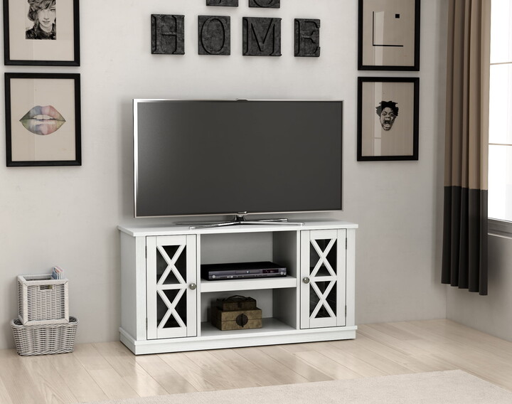 Twin Star Home Twin Star Luxe Stanton Ridge TV Stand for TVs up to 55", White