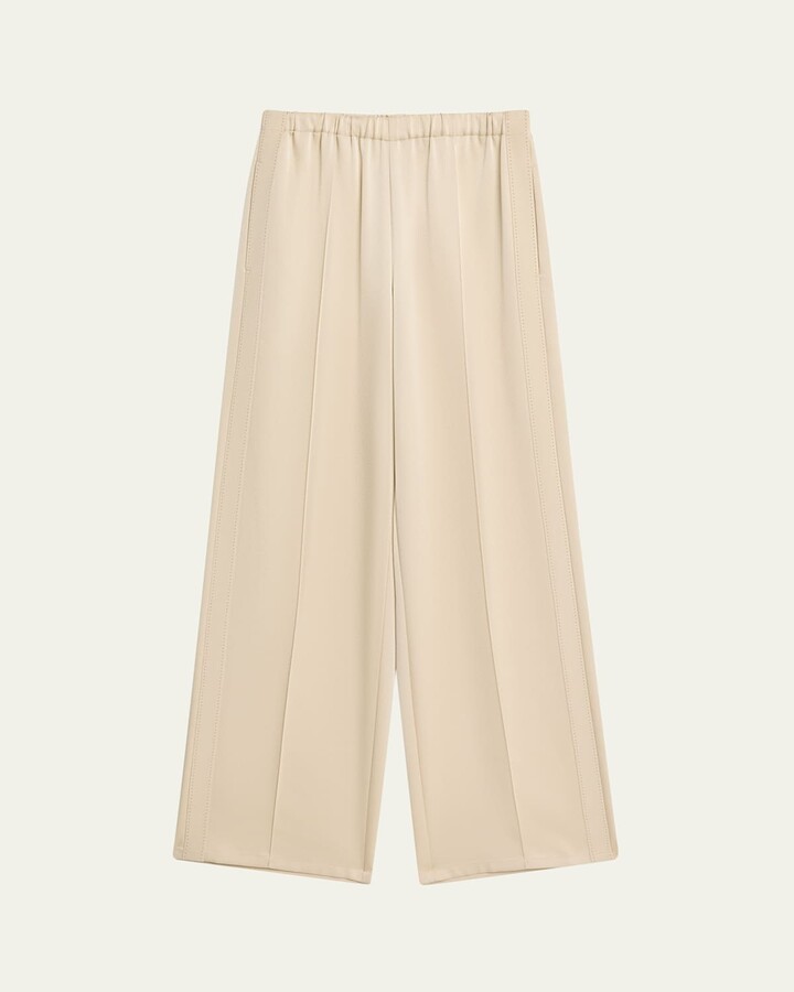 Mid-Rise Side Strap Pull-On Pants