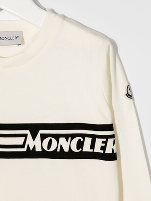 Moncler Enfant Logo Print Long Sleeve T-Shirt