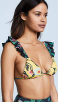 Thumbnail for your product : PatBO Floral Ruffle Strap Triangle Top