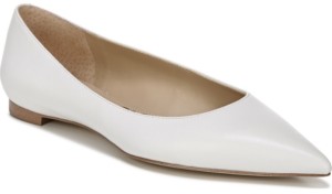 white pointed flats