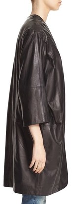 Vince Women's Lambskin Leather Open Front Coat