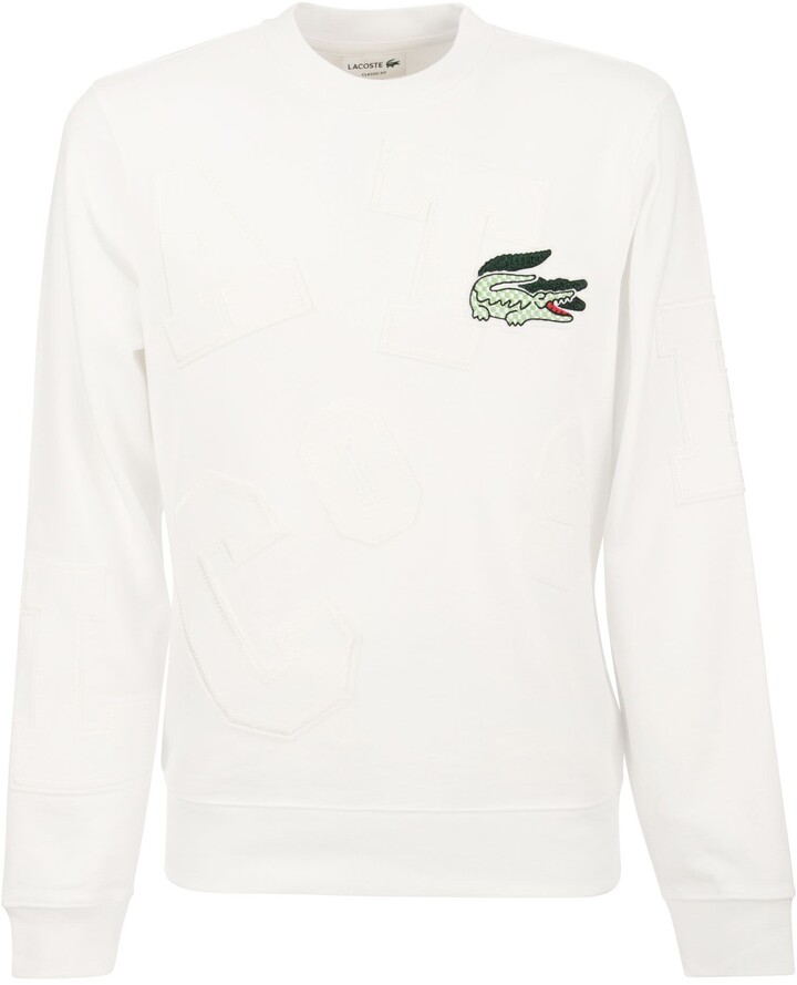 Lacoste Sweatshirt With Lettering And Logo - ShopStyle