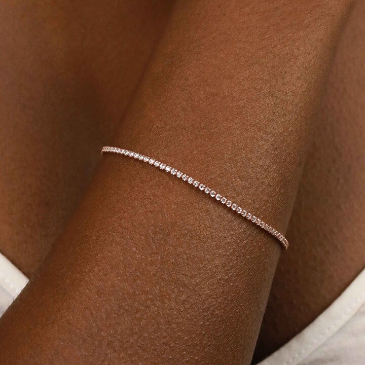 ASTRID & MIYU Tennis Chain Bracelet in Rose Gold ShopStyle