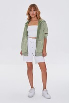 Thumbnail for your product : Forever 21 Oil Wash Fleece Zip-Up Hoodie