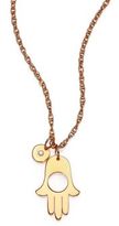 Thumbnail for your product : Jennifer Zeuner Jewelry Ester Diamond Open Hamsa Pendant Necklace