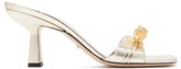 Thumbnail for your product : Gucci Dora Crystal Tiger-embellished Leather Mules - Gold