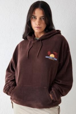 Urban Outfitters Brown Canyon Landscape Fleece Hoodie - Brown XXS at -  ShopStyle