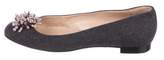 Thumbnail for your product : Oscar de la Renta Wool Ballet Flats Black Wool Ballet Flats