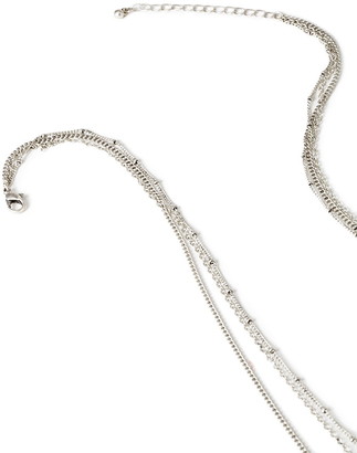 Forever 21 locket & faux gemstone layered necklace