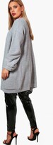 Thumbnail for your product : boohoo Plus Chunky Oversized Cardigan