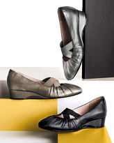 Thumbnail for your product : Taryn Rose Florine Leather Crisscross Flat, Quartz
