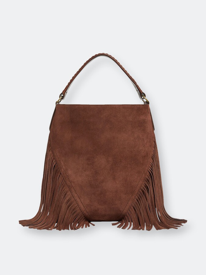 leather fringe tote